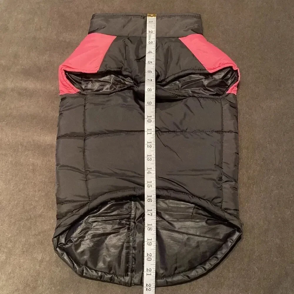 Dog Coat Black & Pink ZipUp No Pull Design D-Rings to attach Leash Size 4XL NEW